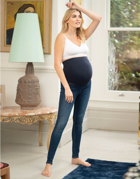 Dark Over Bump Super-Skinny Maternity Jeans